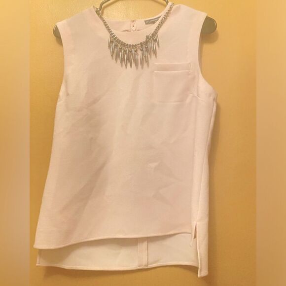 🛍️Adrianna Papell  Sleeveless Pink Chain Top Blouse 👚 Size: 6✨ - Picture 1 of 9